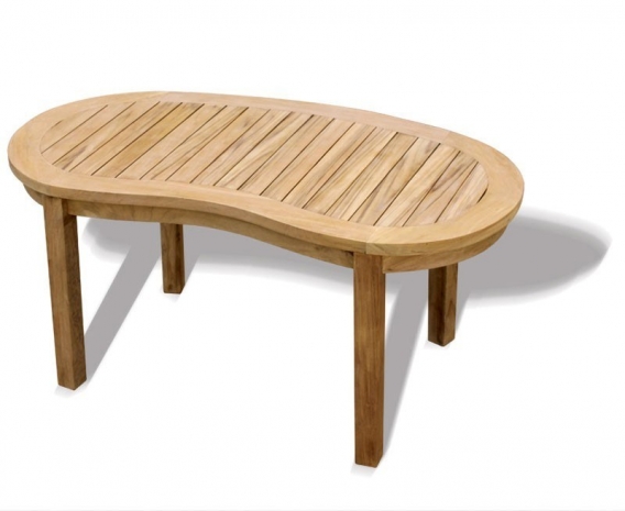 teak banana coffee table