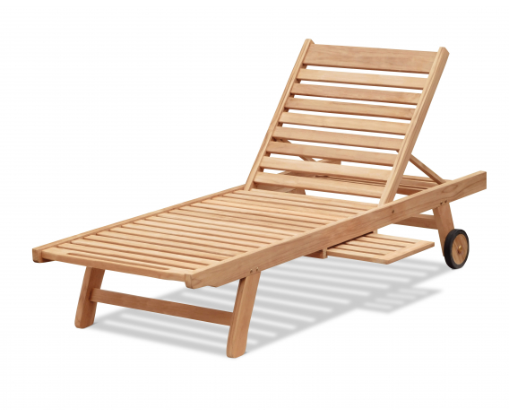 cyan teak sun lounger