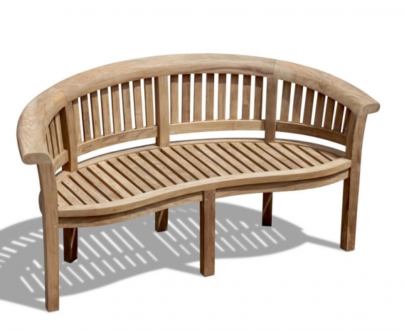 Deluxe Rustic Teak Banana Bench