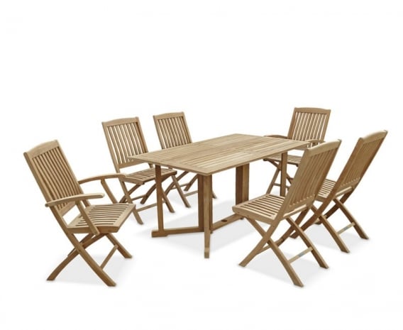 Gateleg Table and Folding Chairs Set