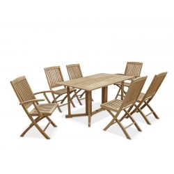 Gateleg Table and Folding Chairs Set