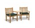 Windsor Teak Companion Seat, Jack And Jill Bench