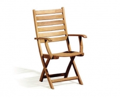 Rimini Folding Garden Chair, Teak Outdoor Chair