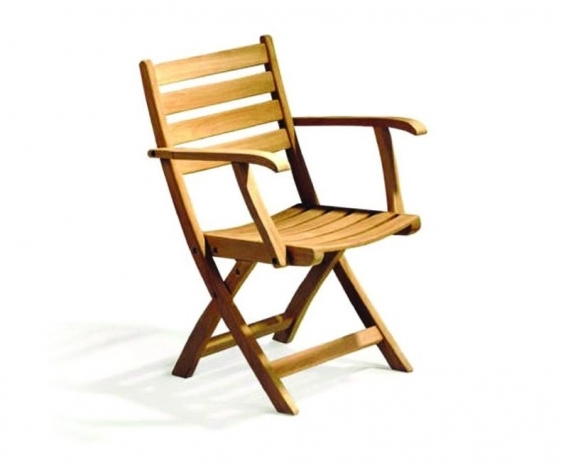 Wooden folding garden chairs with arms hot sale