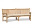 Connaught Teak Curved Park Bench - 2.2m