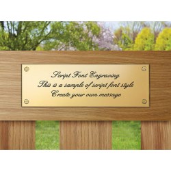 Engraved Memorial Plaque, Commemorative Bench Plaque