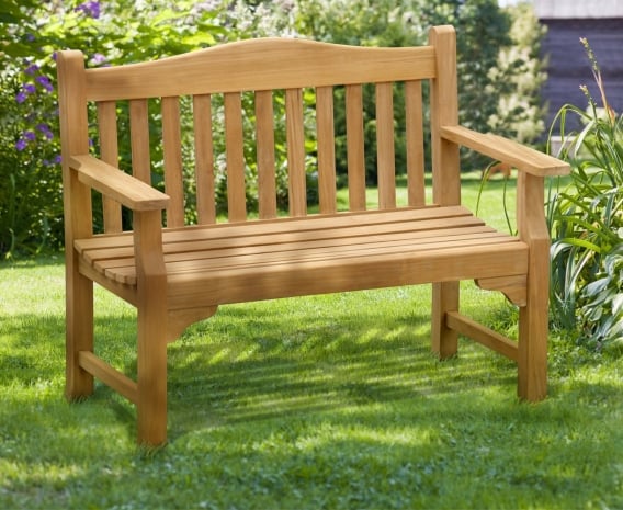 Tribute Garden Memorial Bench, Teak 4ft Commemorative Bench – 1.2m