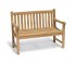 Windsor 2 Seater Teak Garden Bench, 4ft Park Bench – 1.2m