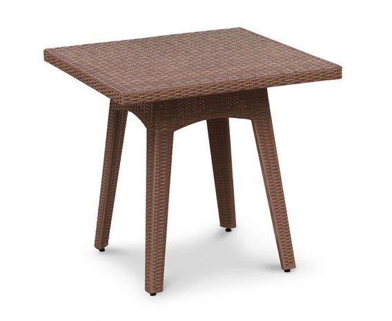 Square rattan store dining table