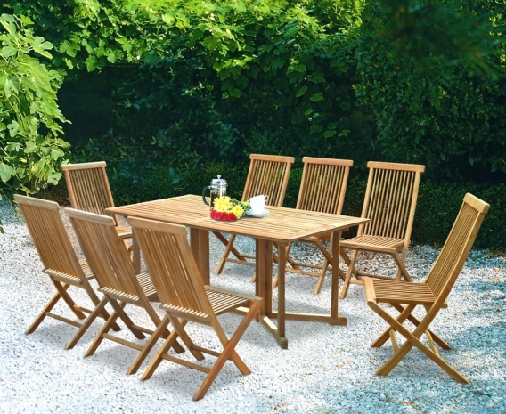Shelley Rectangular Folding Garden Table and Chairs Set (2)