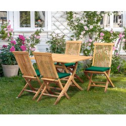 Folding Teak Set with Rimini Rectangular Table & Ashdown Chairs
