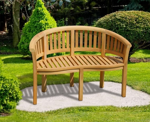 Wimbledon Bijou Banana Bench, Teak